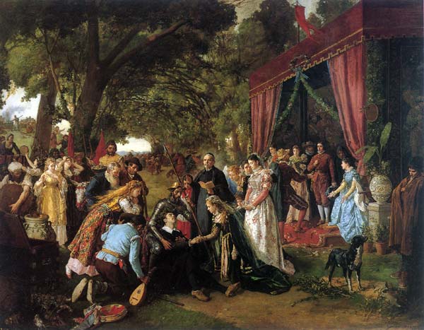 Bodas de Camacho. Casamiento de Basilio y Quiteria. Manuel García, Hispaleto. Óleo sobre lienzo (1836-1898)
