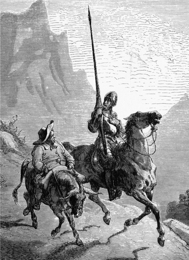 Don Quijote y Sancho Panza. Gustave Doré. 1863