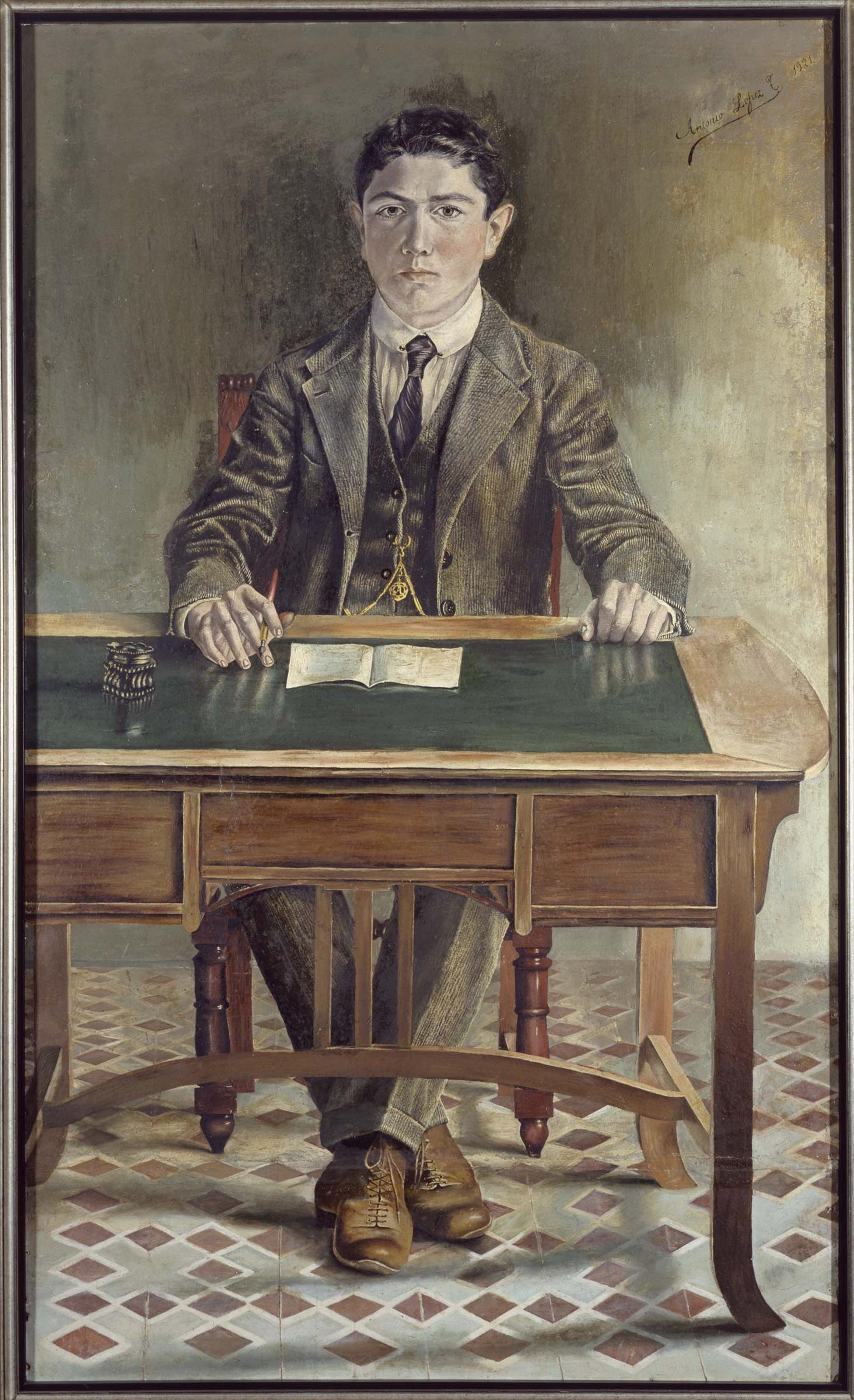 Autorretrato. Óleo sobre cartón. 1921. Museo Reina Sofía
