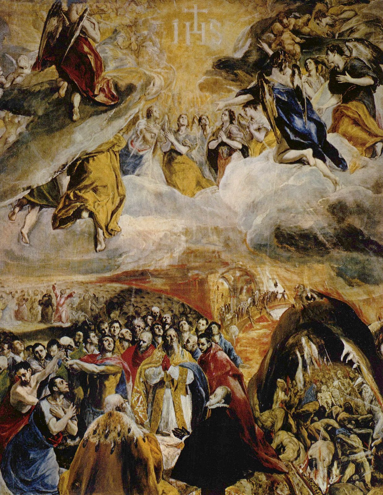 El sueño de Felipe II o Alegoría de la Liga Santa o la Adoración del nombre de Jesús. Real Monasterio de San Lorenzo, El Escorial