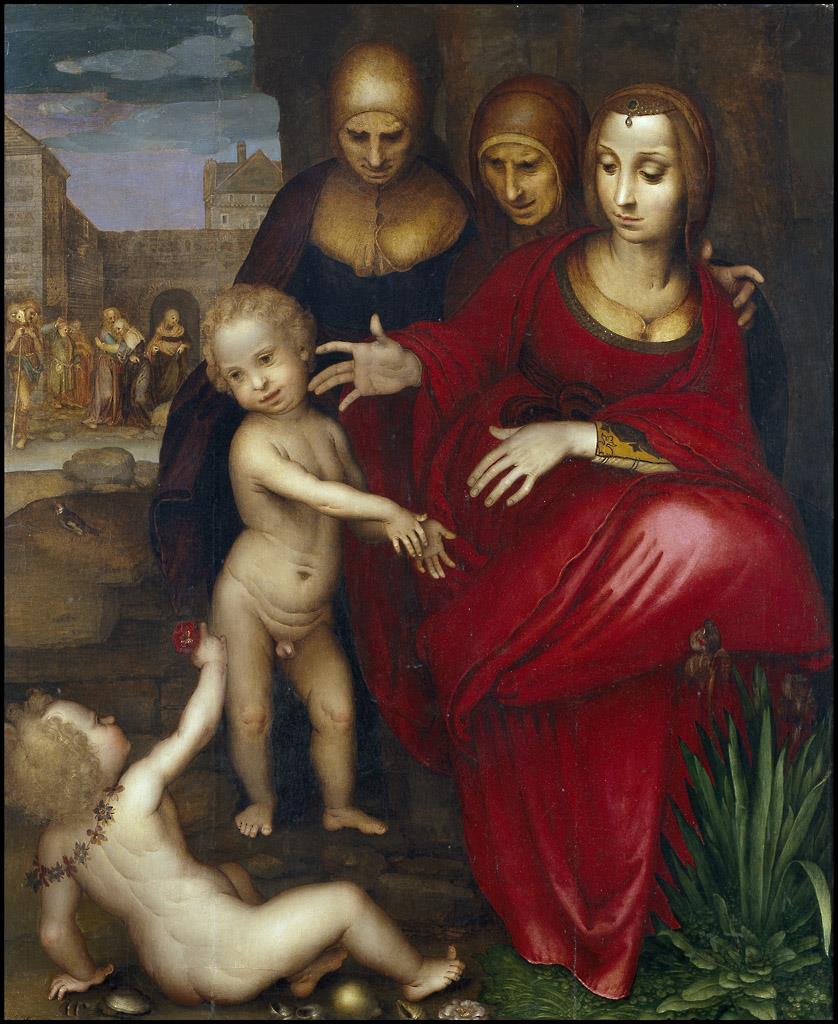 Santa Ana, la Virgen, Santa Isabel, San Juan y Jesús niño. Museo del Prado